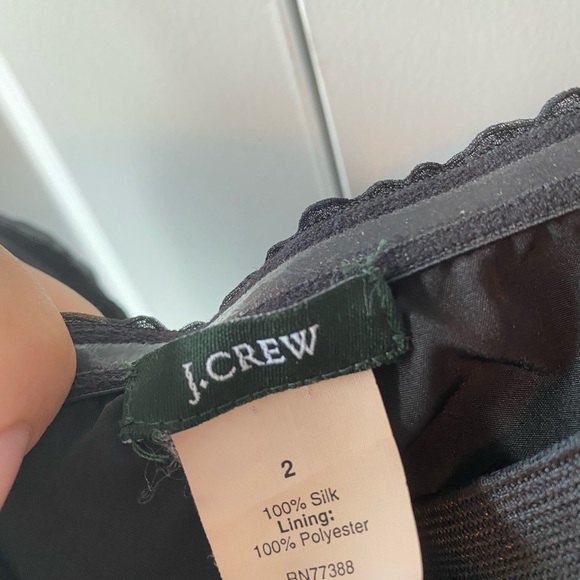 J. Crew Emily black strapless silk chiffon dress 2 - Picture 3 of 9